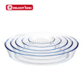 Customized Borosilicate Oval Glass Bakeware Pan Dish